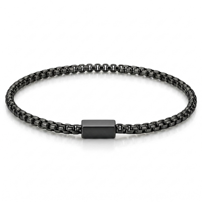 Onyx Kette aus Edelstahl