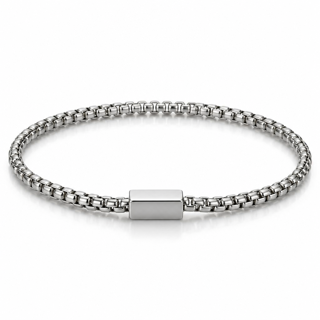 Onyx Kette aus Edelstahl