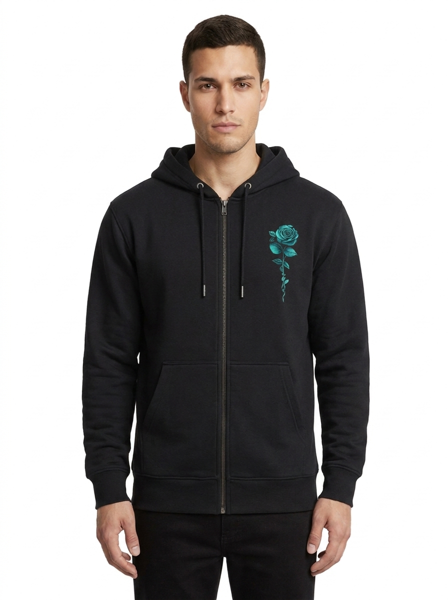 Rose Zip Hoodie