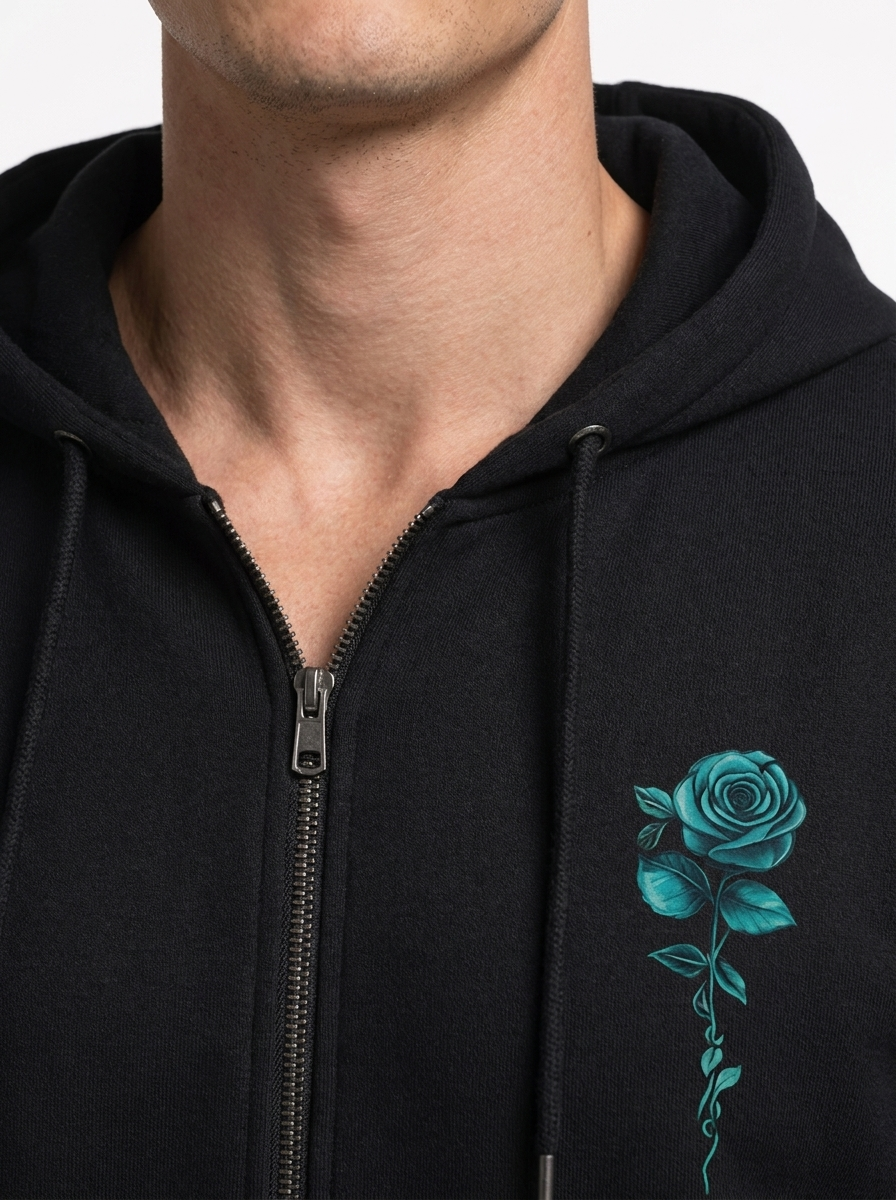 Rose Zip Hoodie